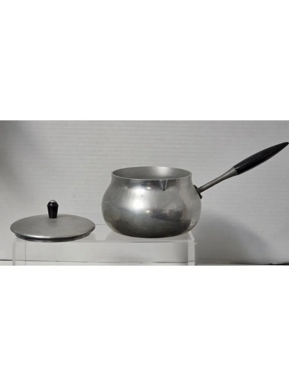 Vintage Puralum Italy Aluminum Saucepan Pot Lid Bakelite Handle MCM 5